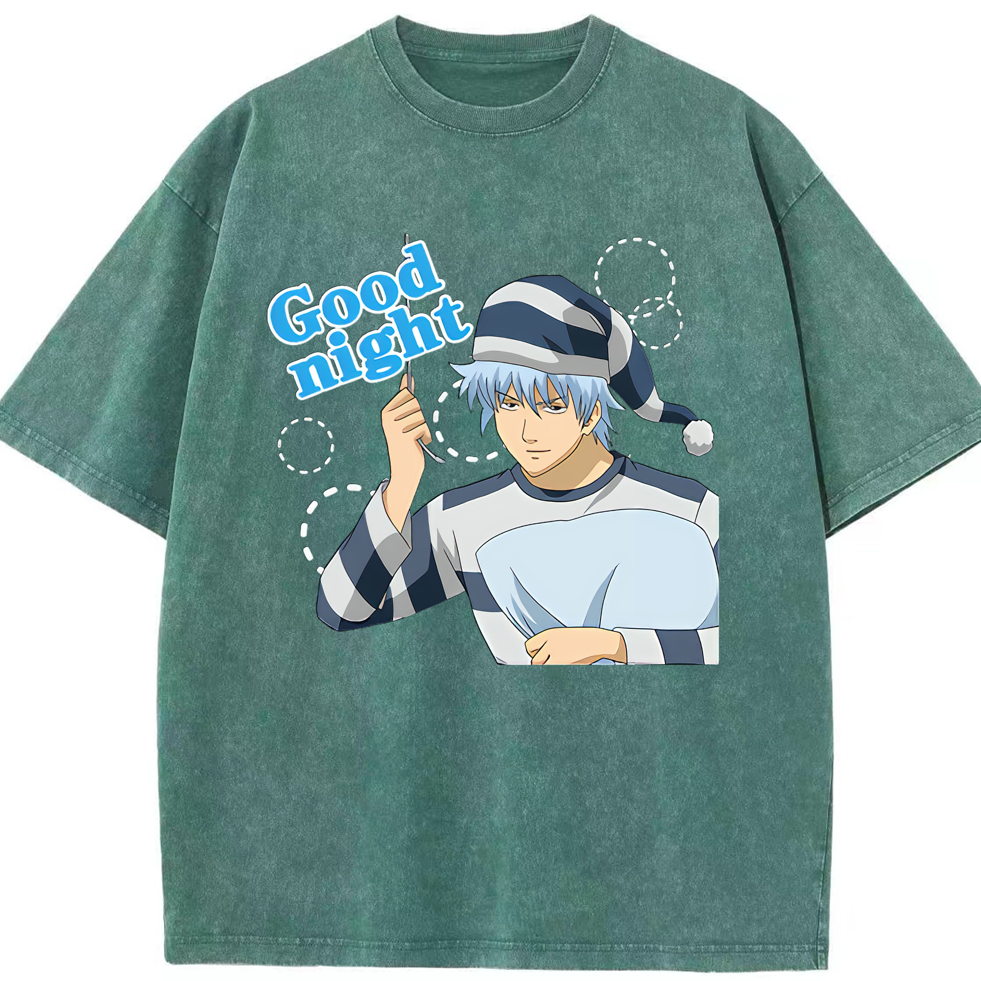 （画像用） ぎんたま 坂田銀時（さかたぎんとき） 神楽 志村新八（しむら しんぱち） GINTAMA Sakata Gintoki Kagura Shimura Shinpachi 綿100% ヴィンテージ風 半袖Tシャツ（フロントプリント）